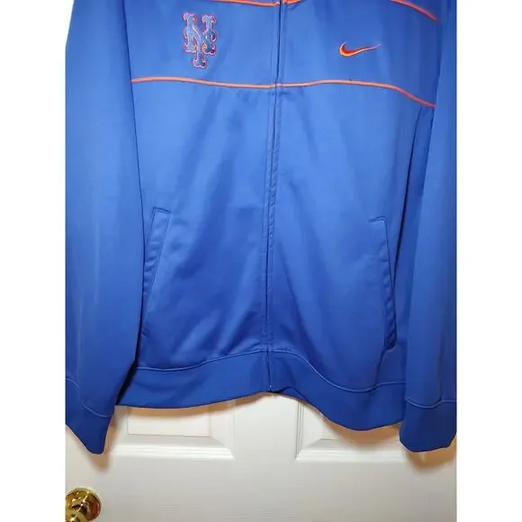 VINTAGE MEN'S NIKE NEW YORK Mets TRACK JACKET MLB BASEBALL SIZE X-LARGE - Picture 3 of 10